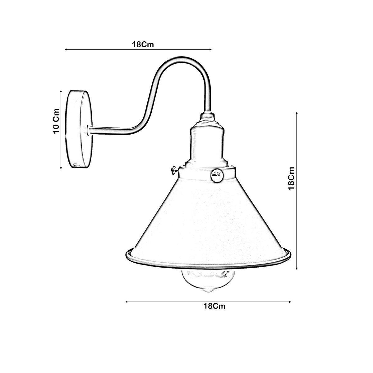 Wall Sconces Indoor E27 Swan Neck Vintage Industrial ~3388