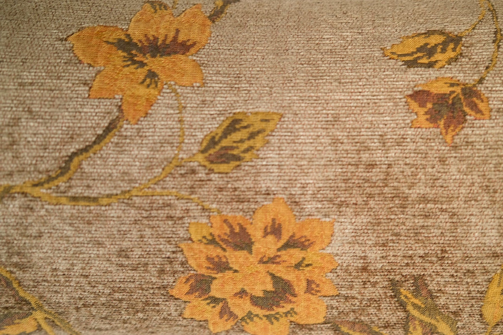 Charlotte Reversible Couch Pillow | Green Tapestry & Mustard Velvet | European Style