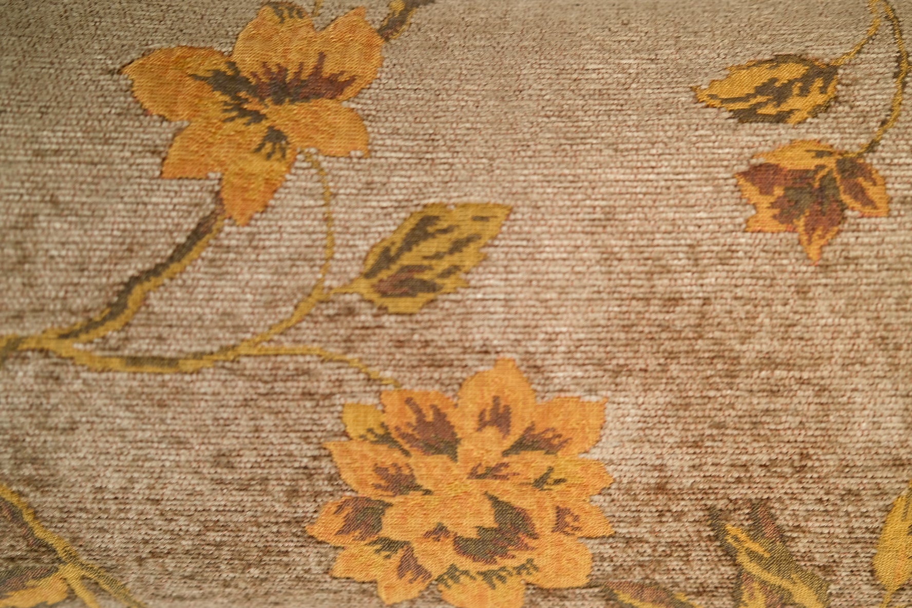 Charlotte Reversible Couch Pillow | Green Tapestry & Mustard Velvet | European Style