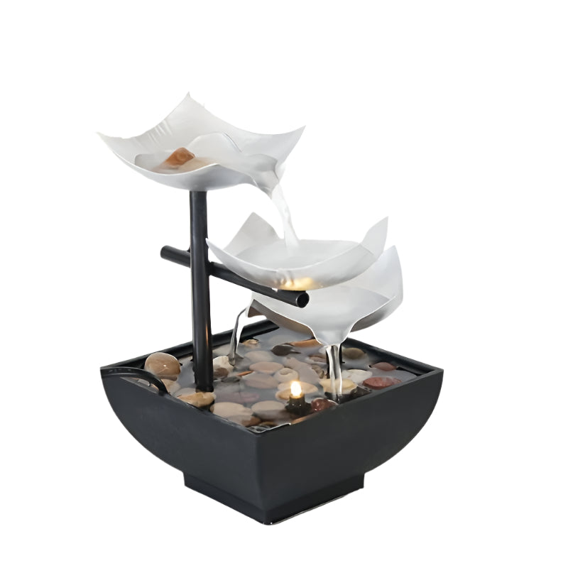 USB Metal Flower Desktop Fountain for Home Office