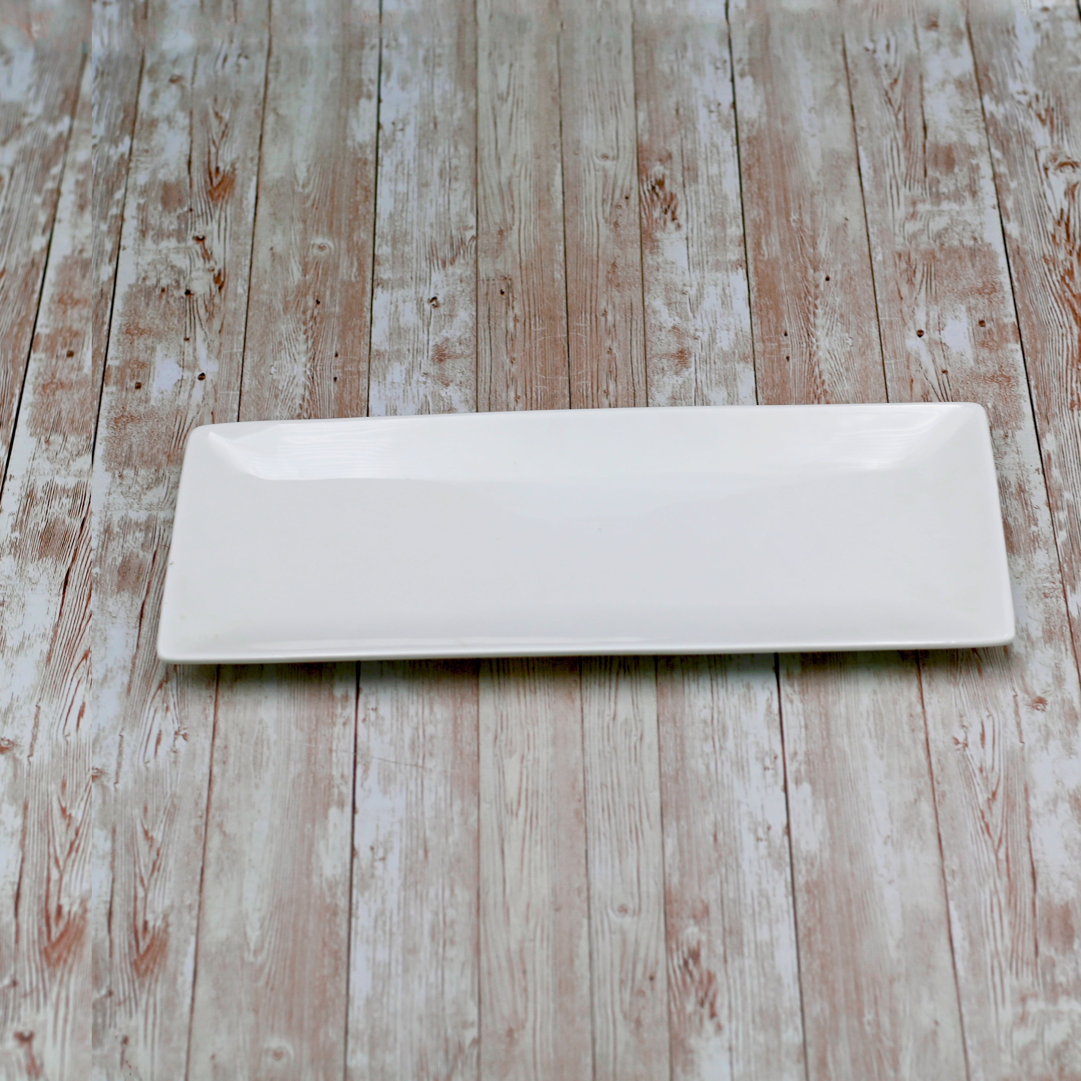 White Fine Porcelain Sushi & Canapé Dish | 14" x 5.5" | Made in England | Wilmax