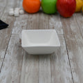 White Square Fine Porcelain Snack & Sauce Dish | 5 Fl Oz | Made in England | Wilmax