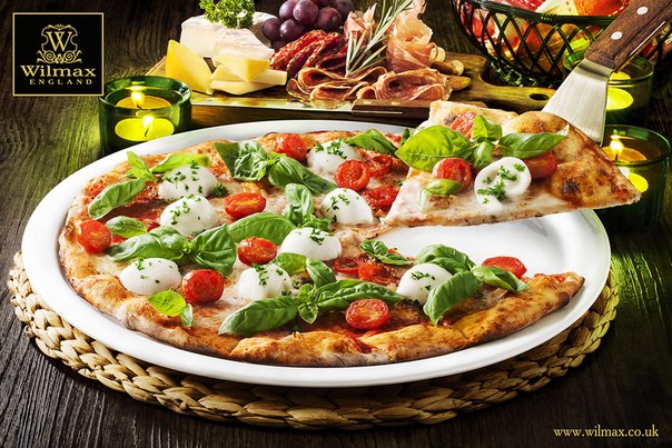 White Personal Pizza Plate 14" | Fine Porcelain | Oven Safe to 572°F | Chip-Resistant | WILMAX