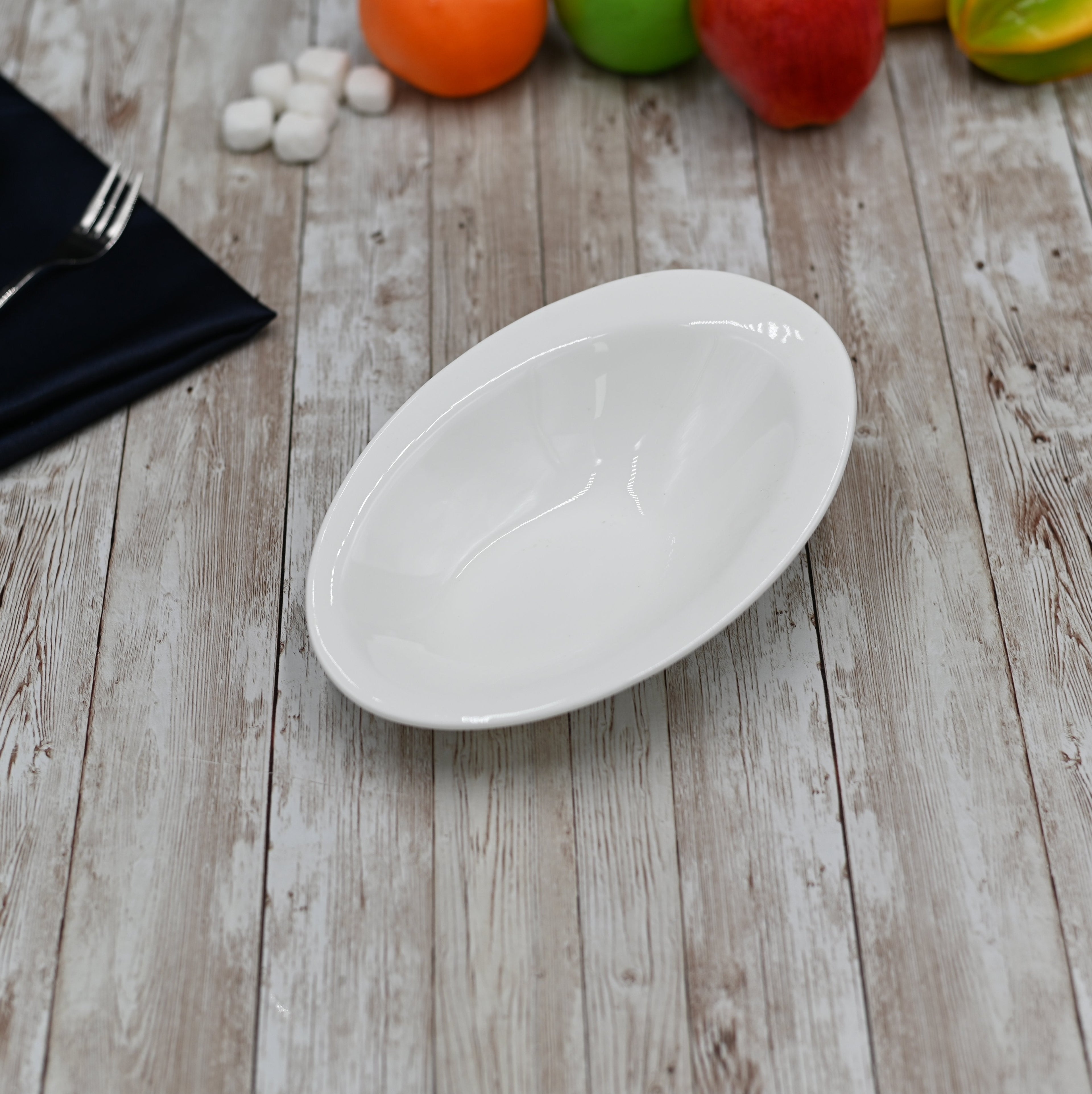 White Caesar Salad Bowl | 8.5" x 6" | Fine Porcelain | Oven Safe to 572°F | WILMAX