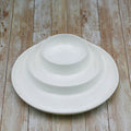 White Fine Porcelain 3-Compartment Divided Dish | 10" | Made in England | Wilmax