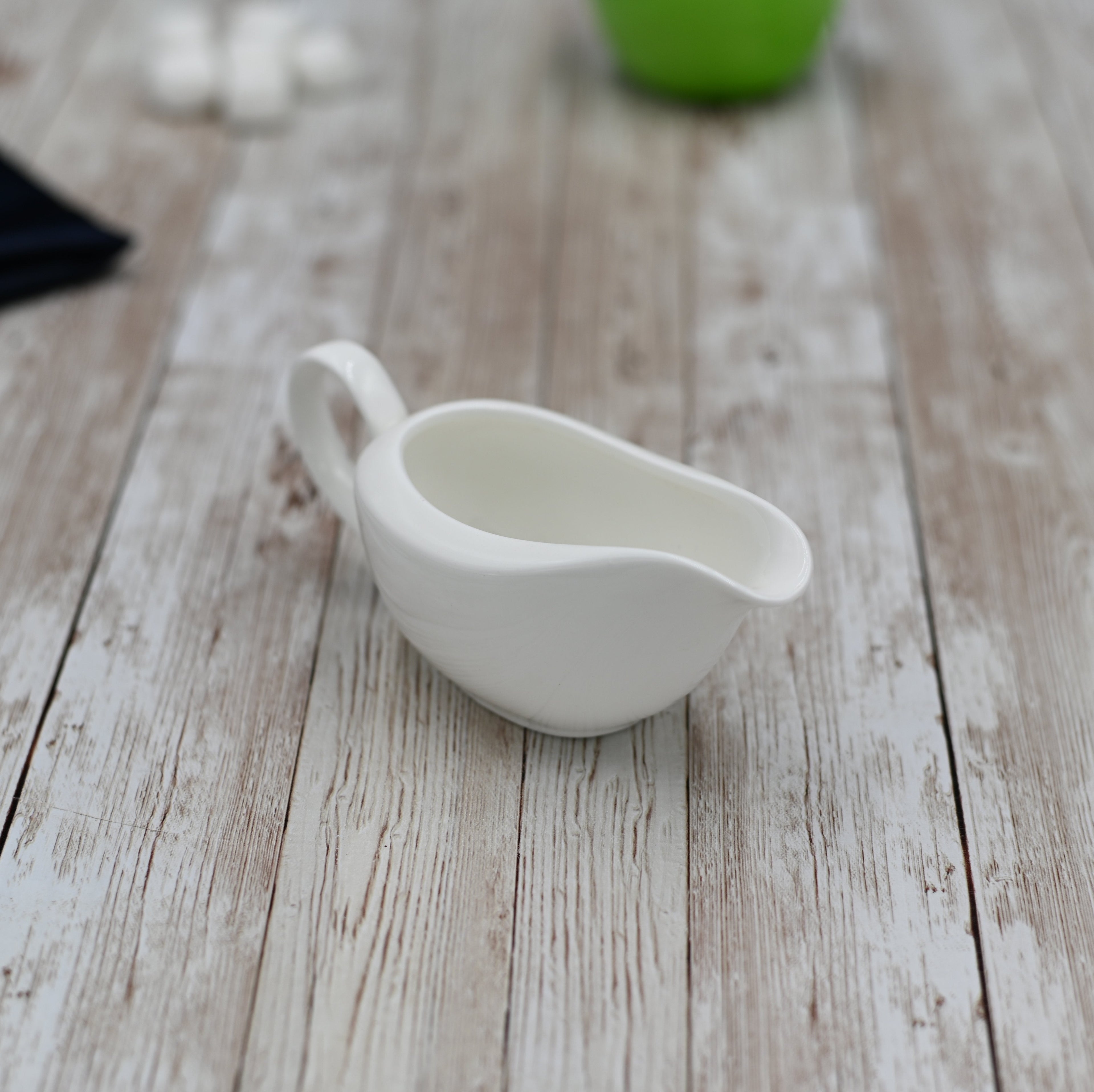 White Fine Porcelain Sauce Boat | 3 Oz | Julia Collection | Made in England | Wilmax