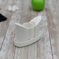 White Fine Porcelain Salt & Pepper Set | 4-Piece with Toothpick Holder & Tray | Made in England | Wilmax
