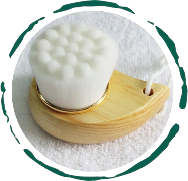 Bamboo Facial Brush | Superfine Bristles | Gentle Exfoliation for All Skin Types | Eco-Friendly & Non-Electric | BeNat