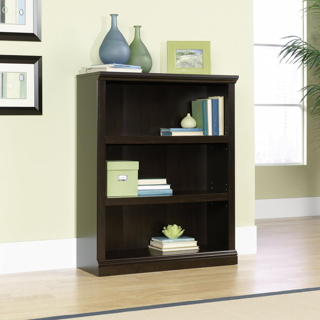 Three Shelf Bookcase In Jamocha Wood Finish 35.28In L 13.23In W