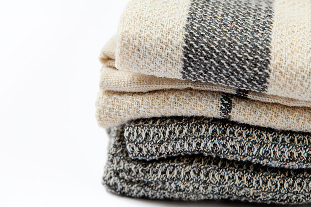 Cotton Kitchen Towels | Set of 4 | 100% Cotton | Waffle & Minimal Weave | Low Lint | Powered by People