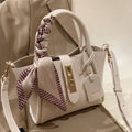 CityEdit™ – Litchi Luxe Tote with Scarf Handle