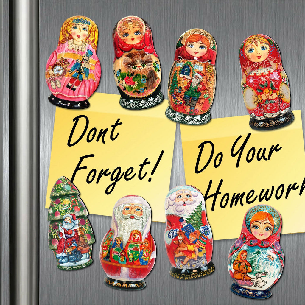 Patriotic Angel Eco Wood Refrigerator Magnets Dona Gelsinger Set of 3