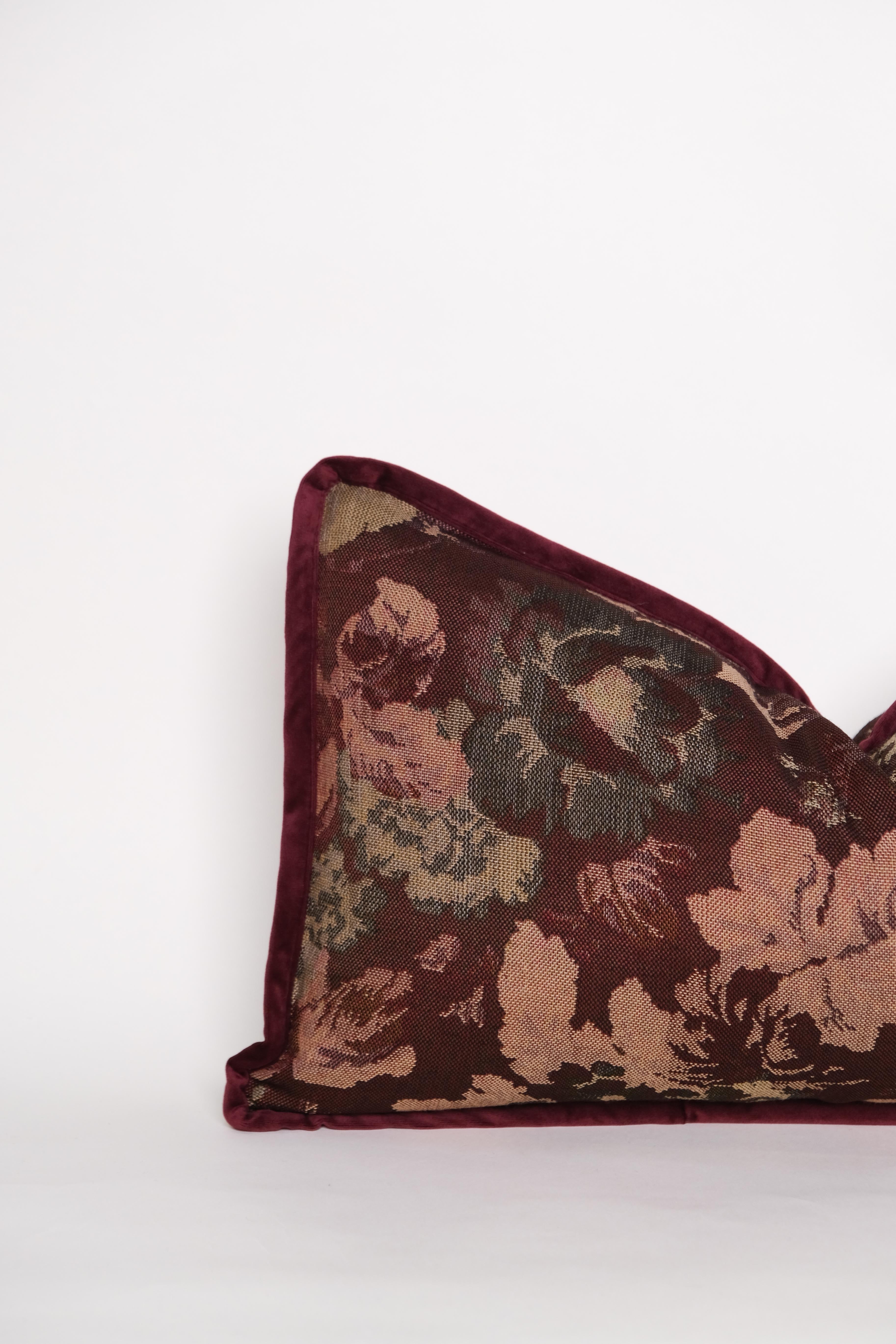 Tapestry Lumbar Couch Pillow | Reversible | European Romance Collection