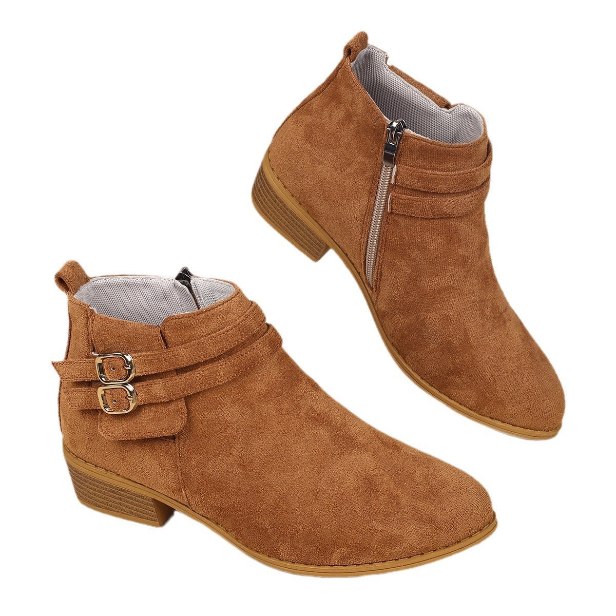 Point Toe Block Heel Boots