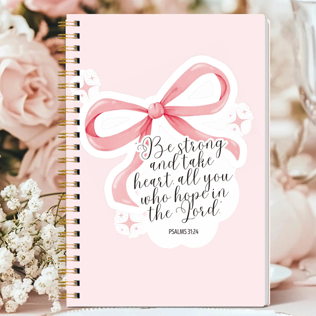 Christian Bible Study Journal Notebook with SOAP Method, Floral Spiral