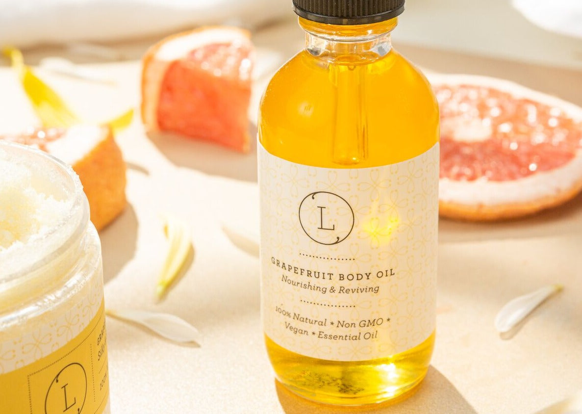 Grapefruit Body Oil & Body Scrub Gift Set