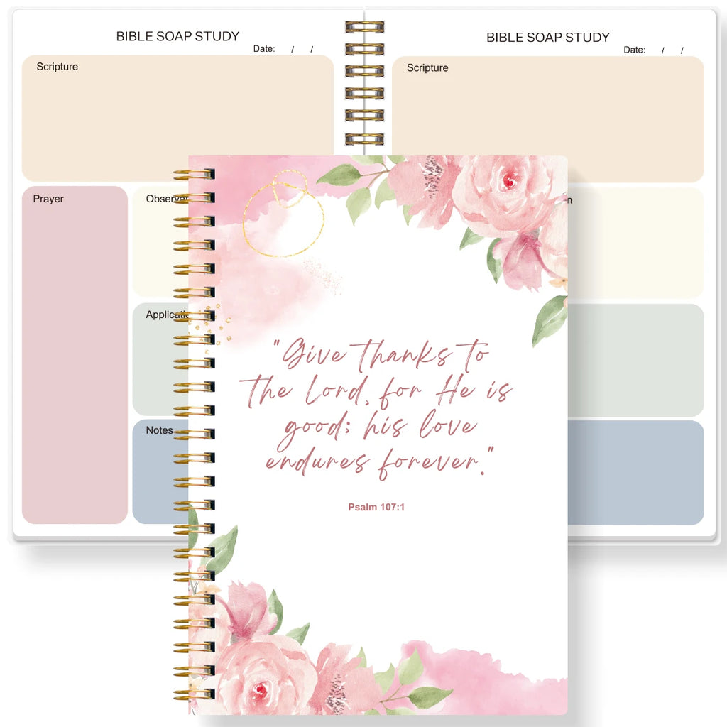 Bible Study Journal A5 Spiral Notebook Christian Devotional Planner