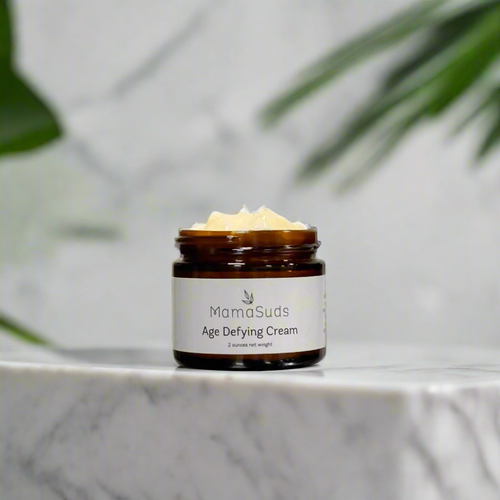 Age-Defying Skin Cream | EWG Rated 1 | Rosehip, Frankincense & Aloe | Small-Batch | Glass Jar | 2 oz | MamaSuds