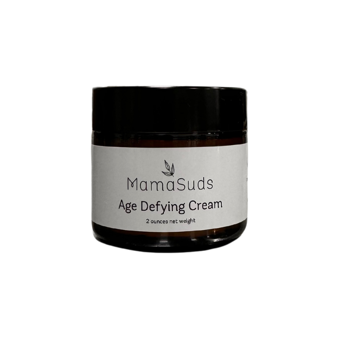 Age-Defying Skin Cream | EWG Rated 1 | Rosehip, Frankincense & Aloe | Small-Batch | Glass Jar | 2 oz | MamaSuds