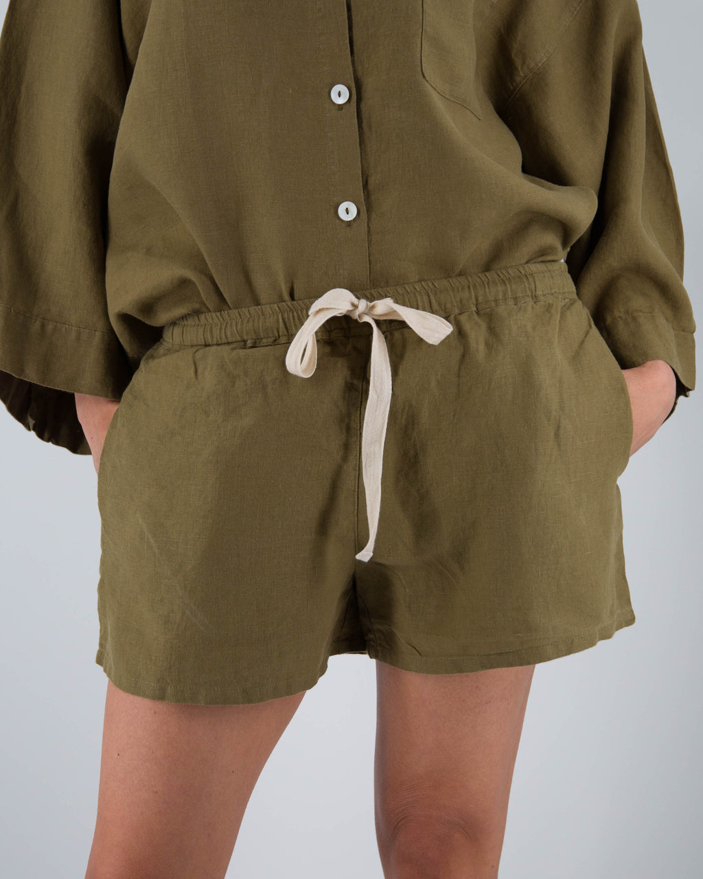 Linen Shorts – 100% French Linen Loungewear