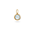 14KT Solid Gold Birthstone Charm | Natural Gemstone | Personalized Fine Jewelry