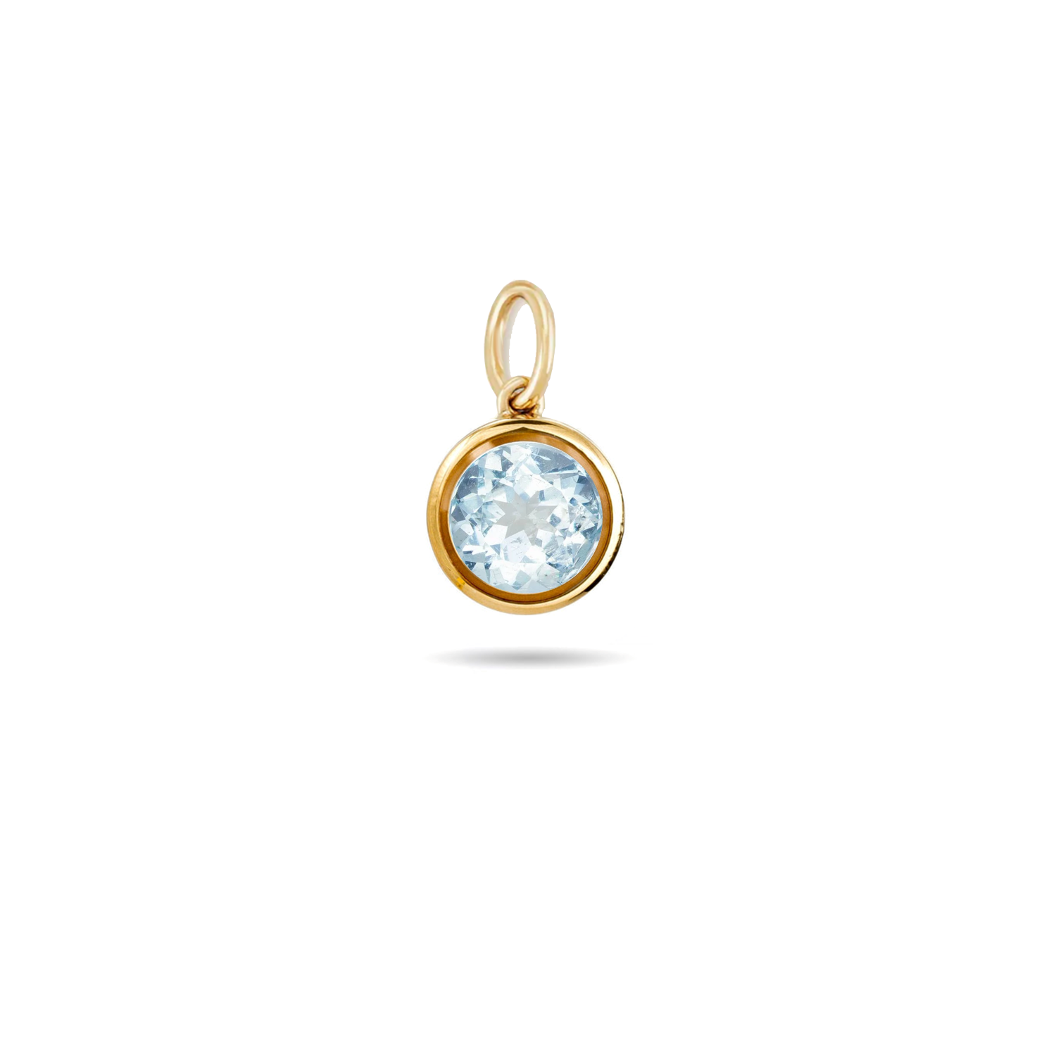 14KT Solid Gold Birthstone Charm | Natural Gemstone | Personalized Fine Jewelry