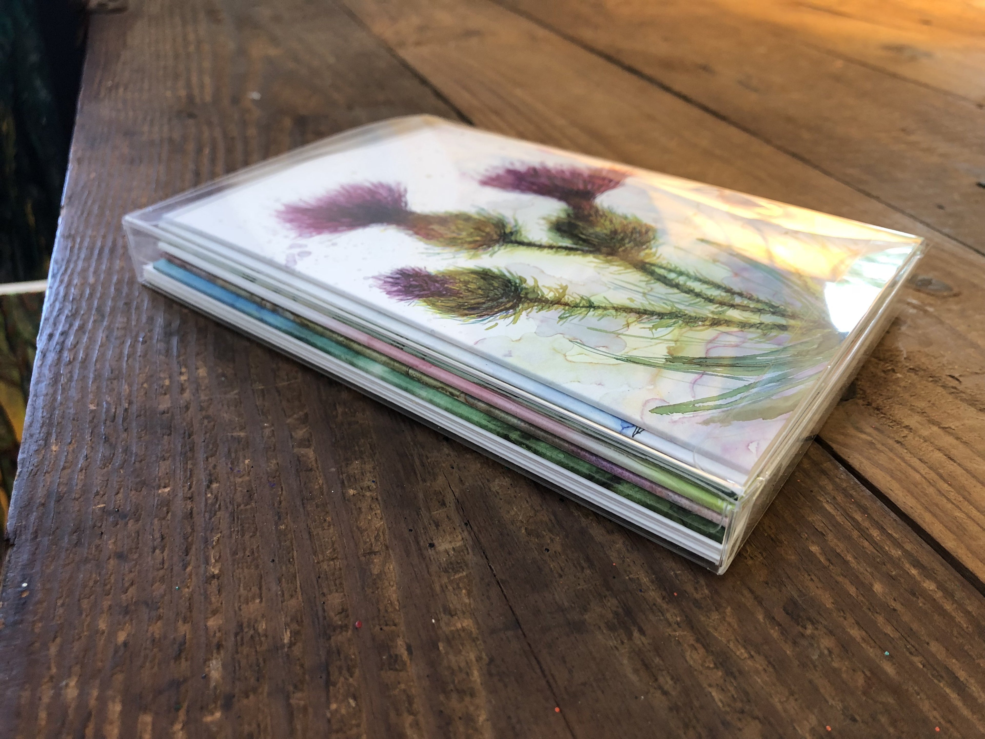Painted Flower Greeting Cards — Box Set of 6
