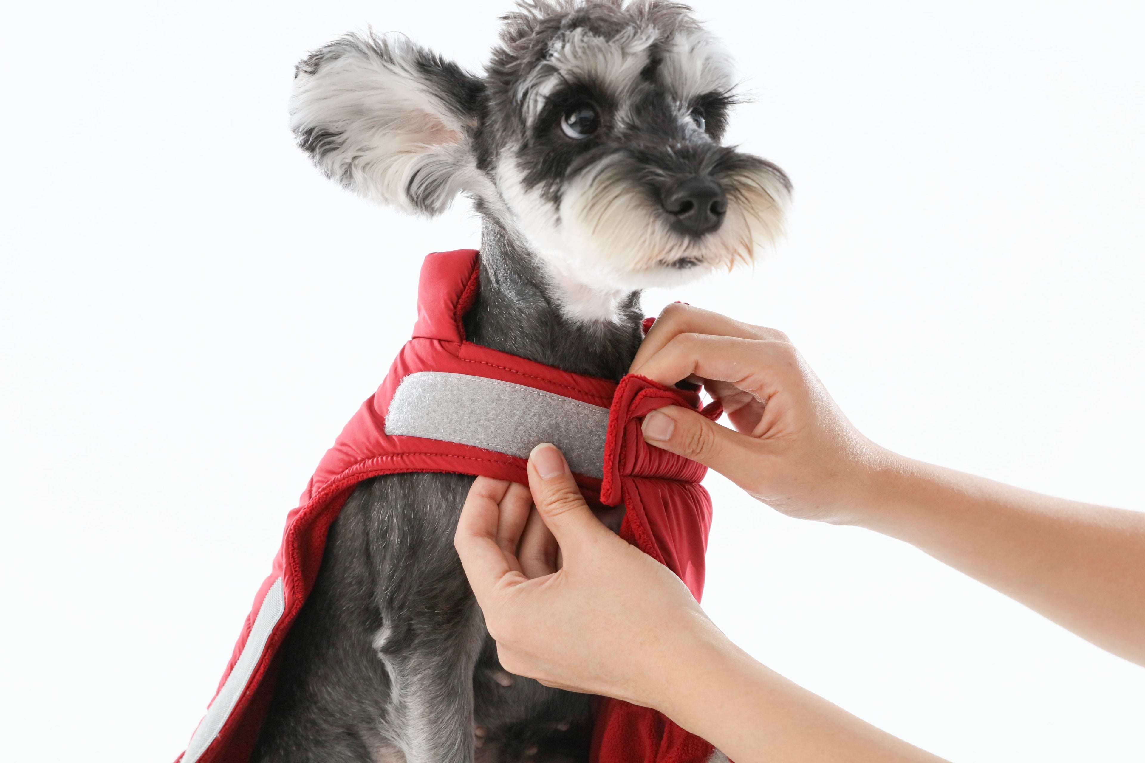 Reversible Dog Vest Jacket | Windproof & Fleece-Lined | Red | XS-XXL