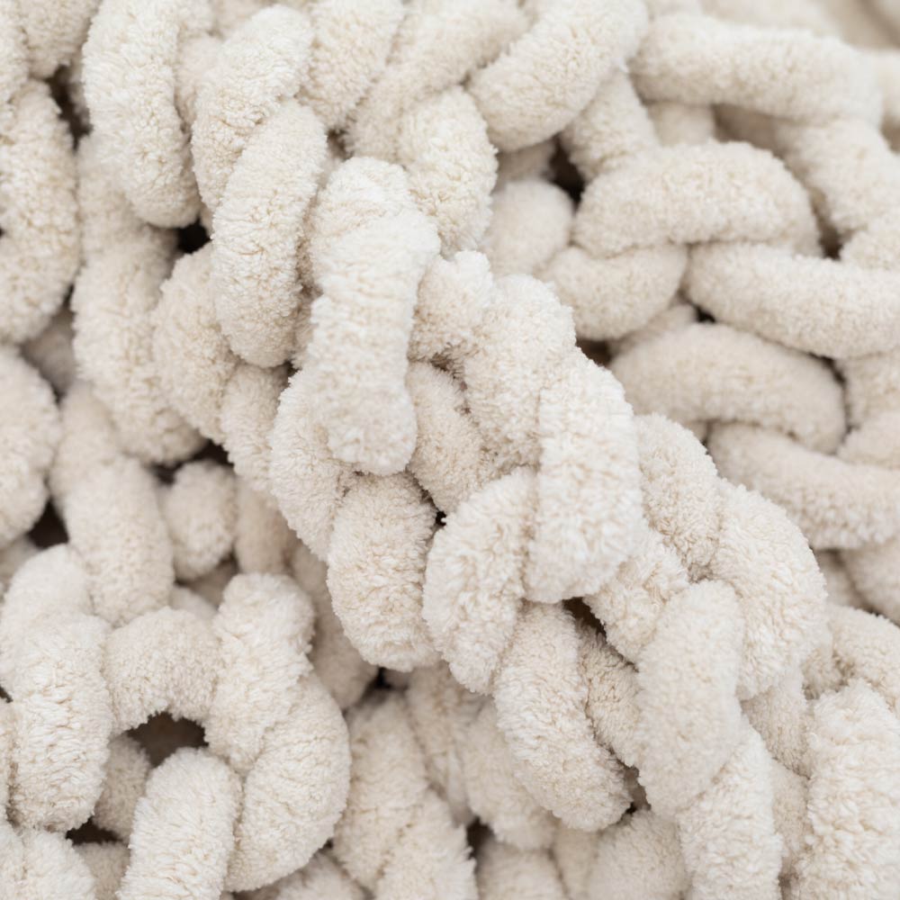 Infinite Chunky Knit Blanket – Minky Cuddle | Sand