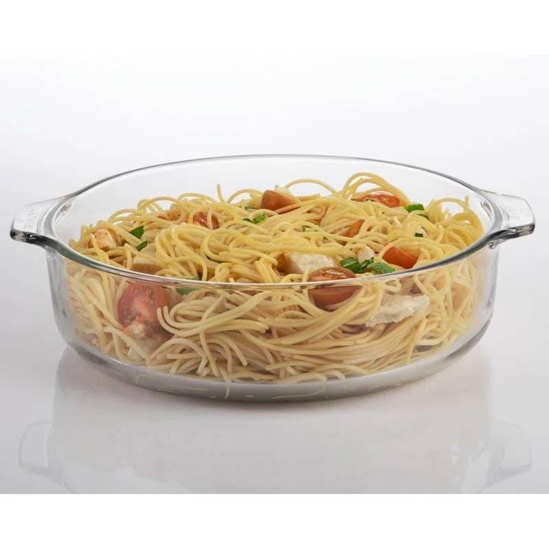 3-Quart Glass Bakeware Casserole Dish Dutch Oven with Oven-Safe Glass Lid