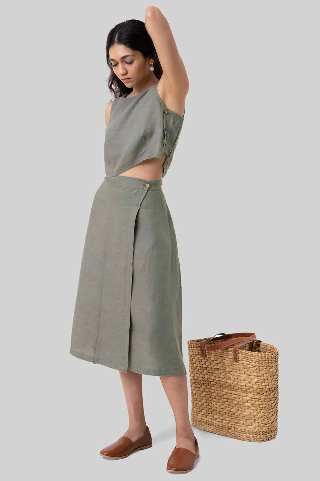Boxy Layering Top in Dark Green
