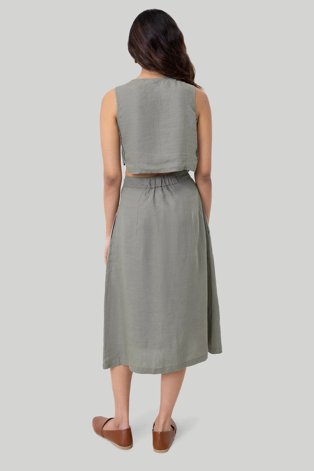 Boxy Layering Top in Dark Green