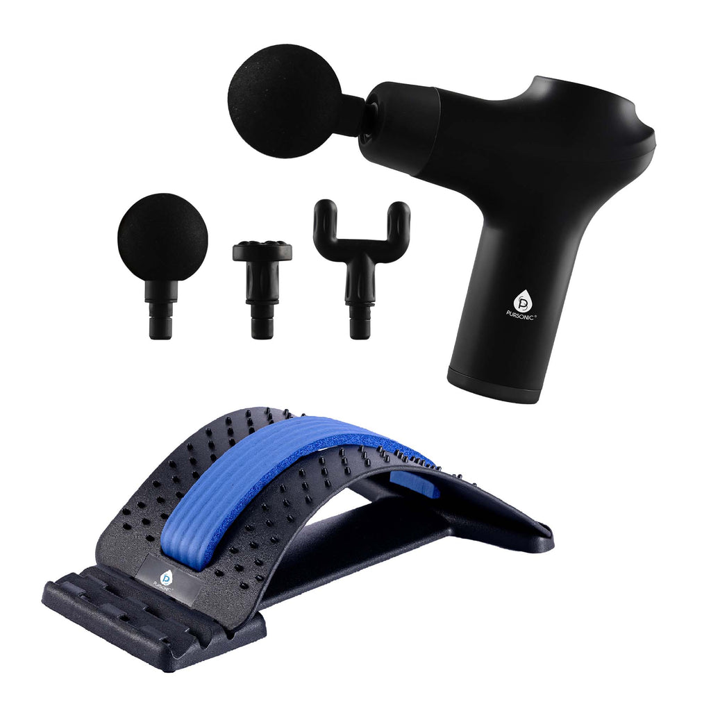 Honor the Holy Spirit's Temple - Pursonic Relax & Restore Wellness Bundle with Back Stretcher & Massage Gun for the Christian Woman