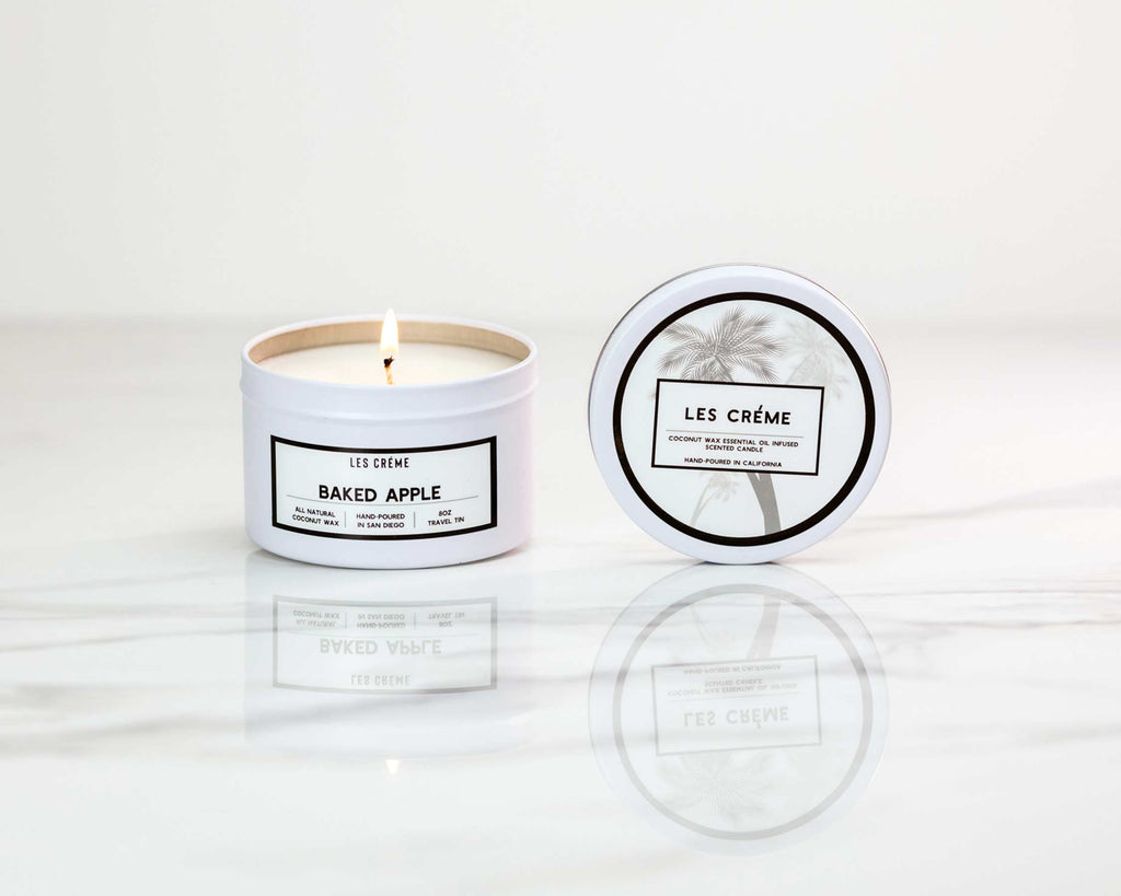 Baked Apple Coconut Wax Candle | Toxin-Free | Cinnamon, Nutmeg, Clove, Orange & Cedarwood | Les Crème