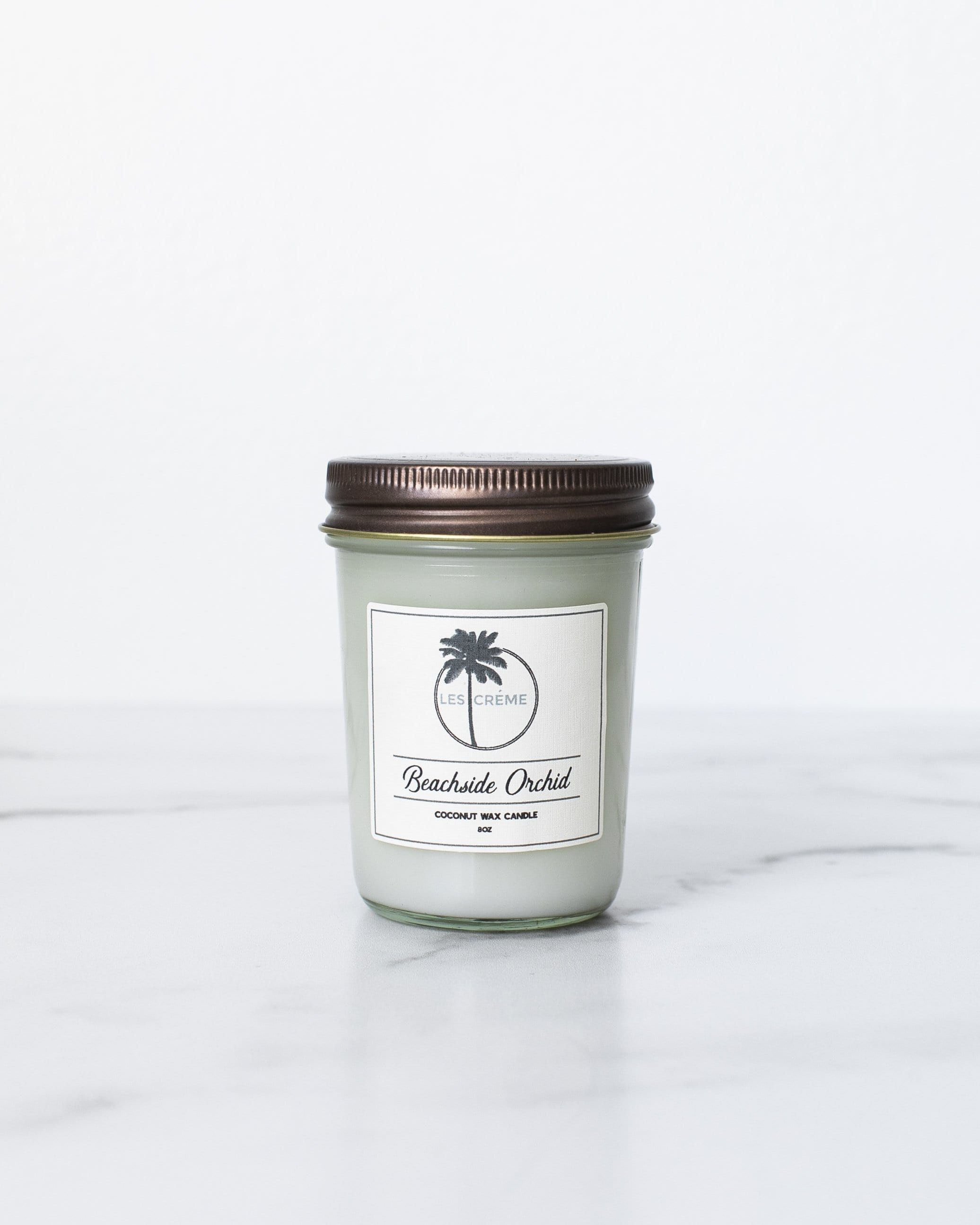 Beachside Orchid Coconut Wax Candle | Toxin-Free | Sea Salt, Orchid & Orange | Tropical Paradise | Les Crème