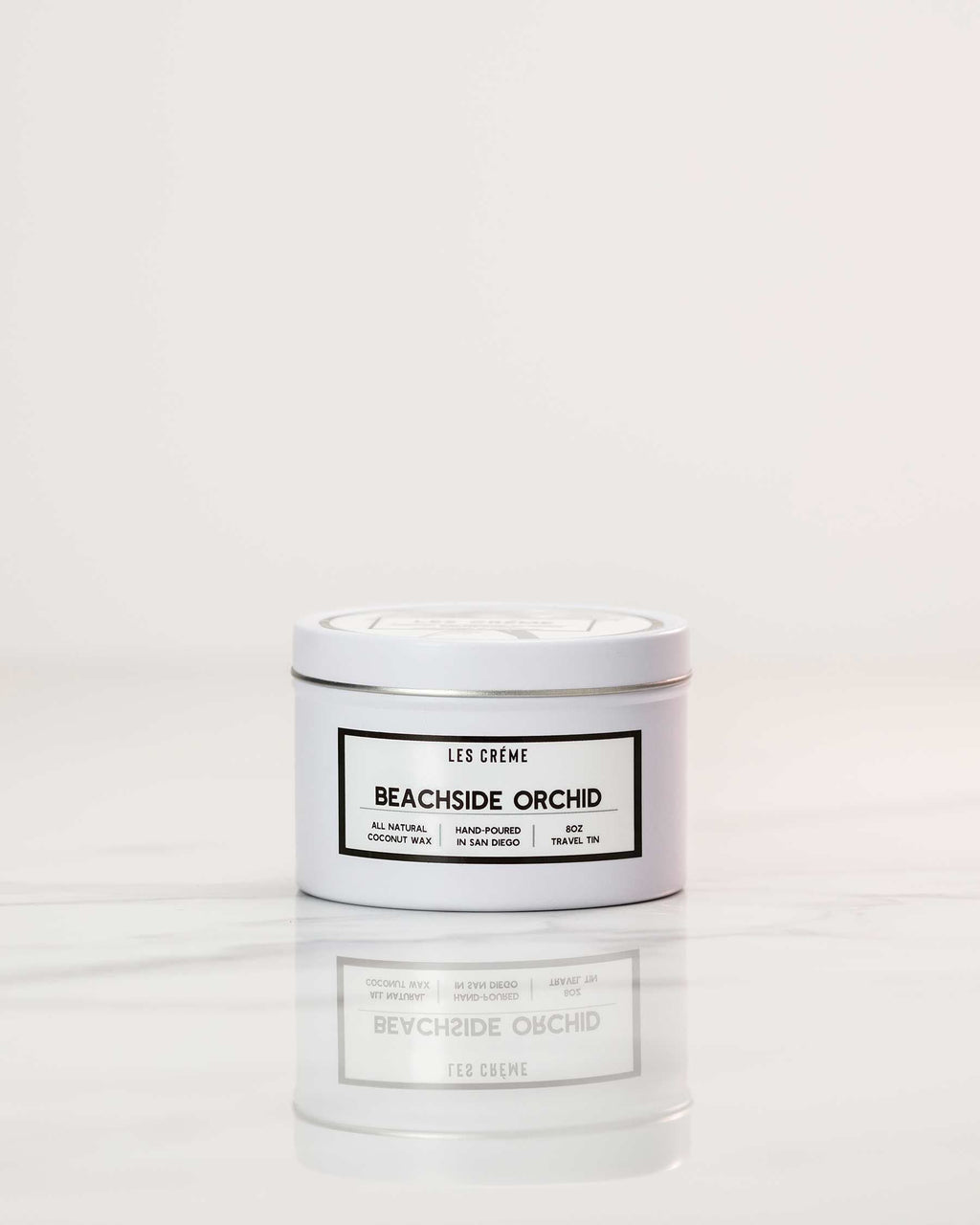 Beachside Orchid Coconut Wax Candle | Toxin-Free | Sea Salt, Orchid & Orange | Tropical Paradise | Les Crème