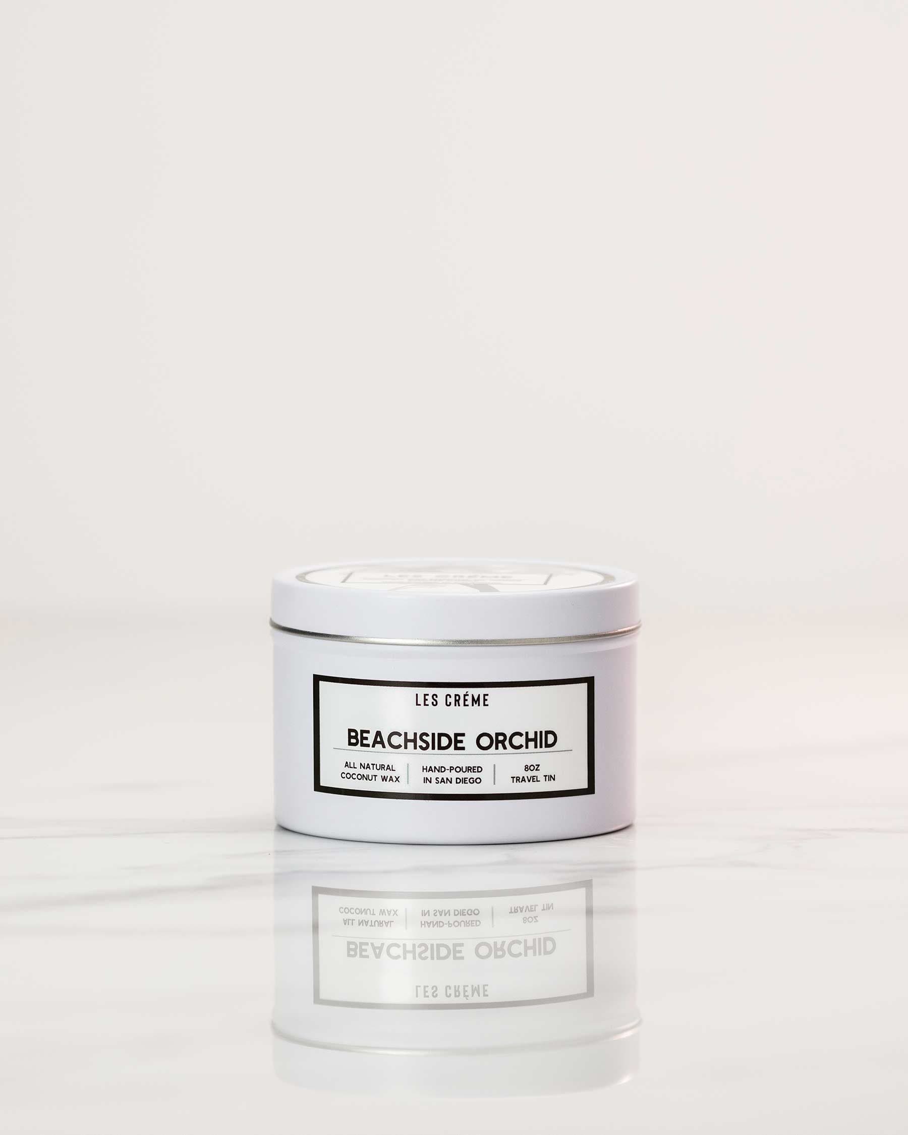 Beachside Orchid Coconut Wax Candle | Toxin-Free | Sea Salt, Orchid & Orange | Tropical Paradise | Les Crème