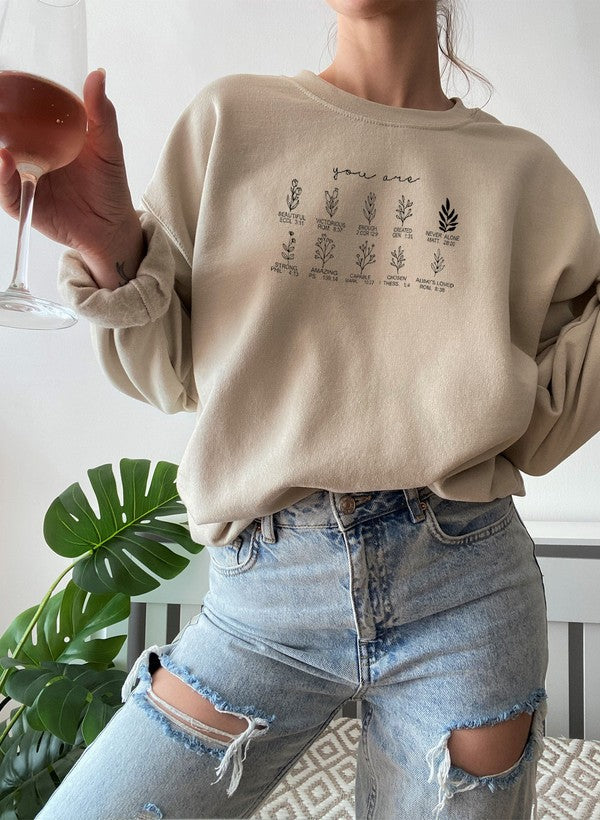 Bible Verses Sweatshirt | Made in USA | Cotton Fleece | Christian Women's Apparel