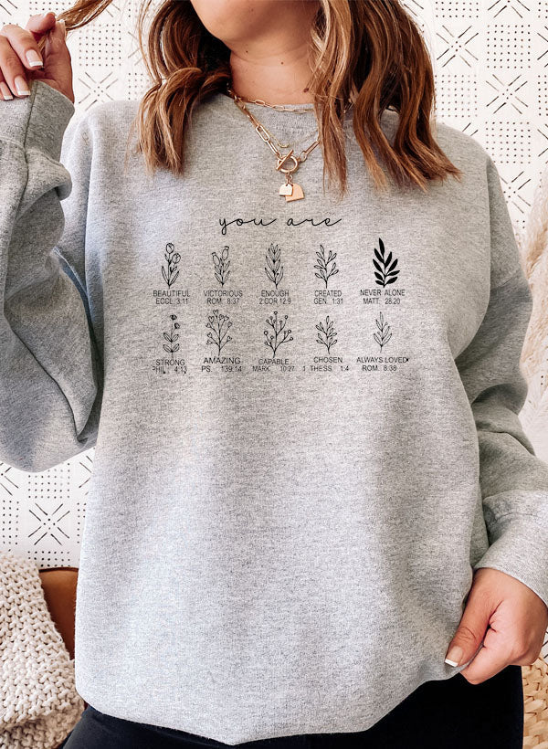 Bible Verses Sweatshirt | Made in USA | Cotton Fleece | Christian Women's Apparel