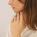 Natural Blue Topaz Stacking Ring
