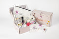 Bridal Shower & Bridesmaid Spa Gift Box | Champagne Cup, Candle, Cosmetic Bag & More | Personalized | Lizush