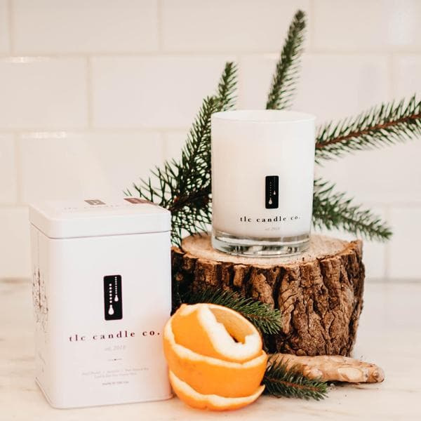By The Fire | Pine & Fir Soy Candle | Pure Soy Wax & Essential Oils | 11 oz | 60-70 Hr Burn | TLC Candle Co.
