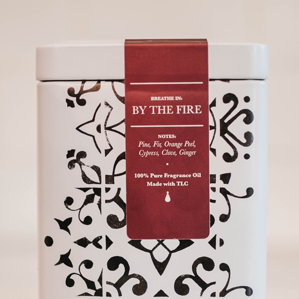 By The Fire | Pine & Fir Soy Candle | Pure Soy Wax & Essential Oils | 11 oz | 60-70 Hr Burn | TLC Candle Co.
