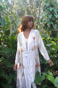 The Rigel Silk Kimono Robe | Azulik Flowers | 100% Satin Silk | OEKO-TEX Certified | Made to Order in Canada | Holding Court
