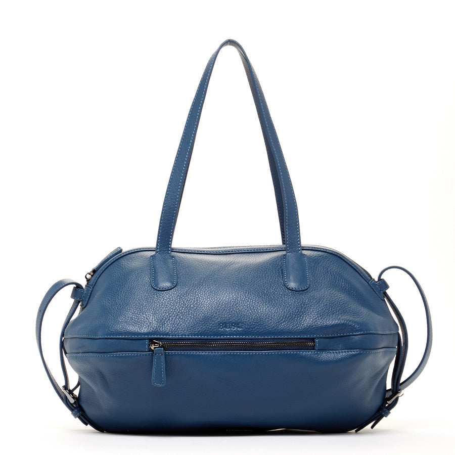 The Catherine - Blue Leather Satchel Bag