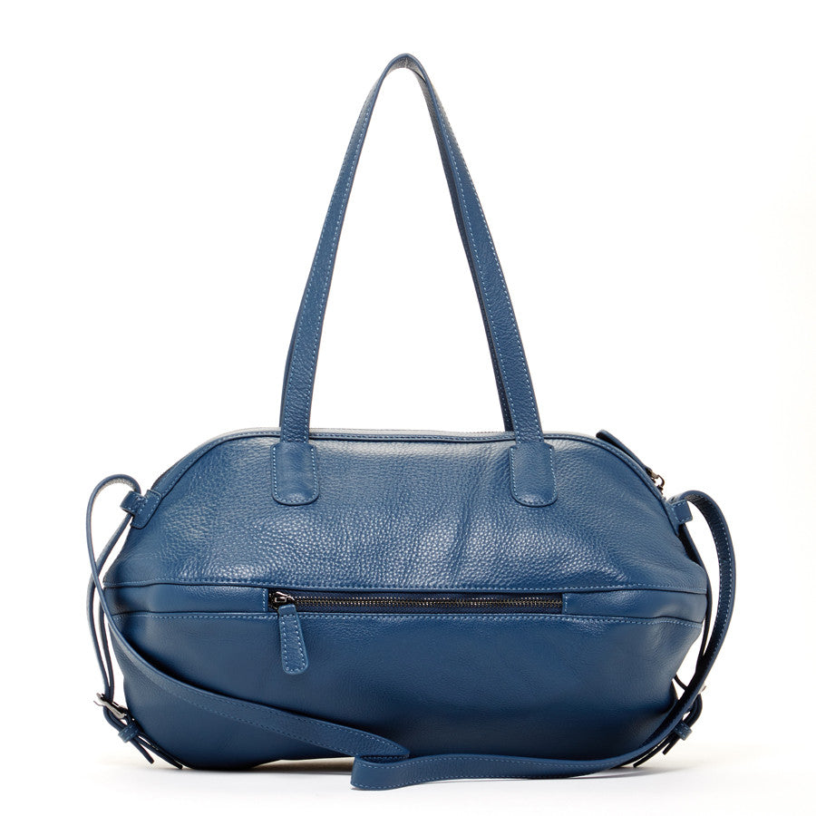 The Catherine - Blue Leather Satchel Bag