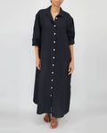 Tala French Linen Maxi Dress | 100% French Linen | Pockets | Buttoned Cuffs | 6 Colors | S-L
