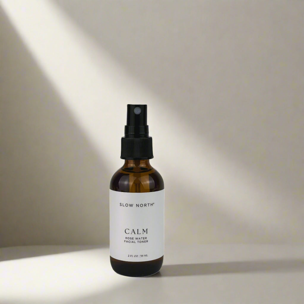 Calm Rose Water Facial Toner | Cranberry Enzyme, Witch Hazel & Rose Hydrosol | Spa-Like Botanical Skincare | Slow North