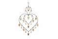 Double Heart Chime hanging brass bells for wall decor
