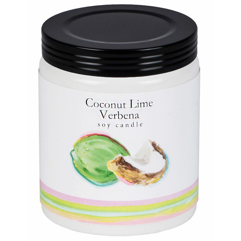 Coconut Lime Verbena Soy Candle | 100% Soy Wax | Reusable Ceramic Jar | 7.5 oz | LiftWorks | HHPLIFT